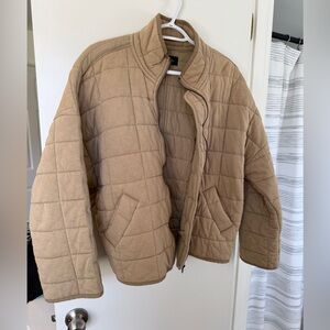 Coffee Shop NY brand camel quilted jacket size large